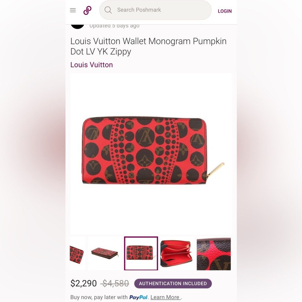 RARE Louis Vuitton x Yayoi Kusama • Zippy Wallet - Picture 5 of 5